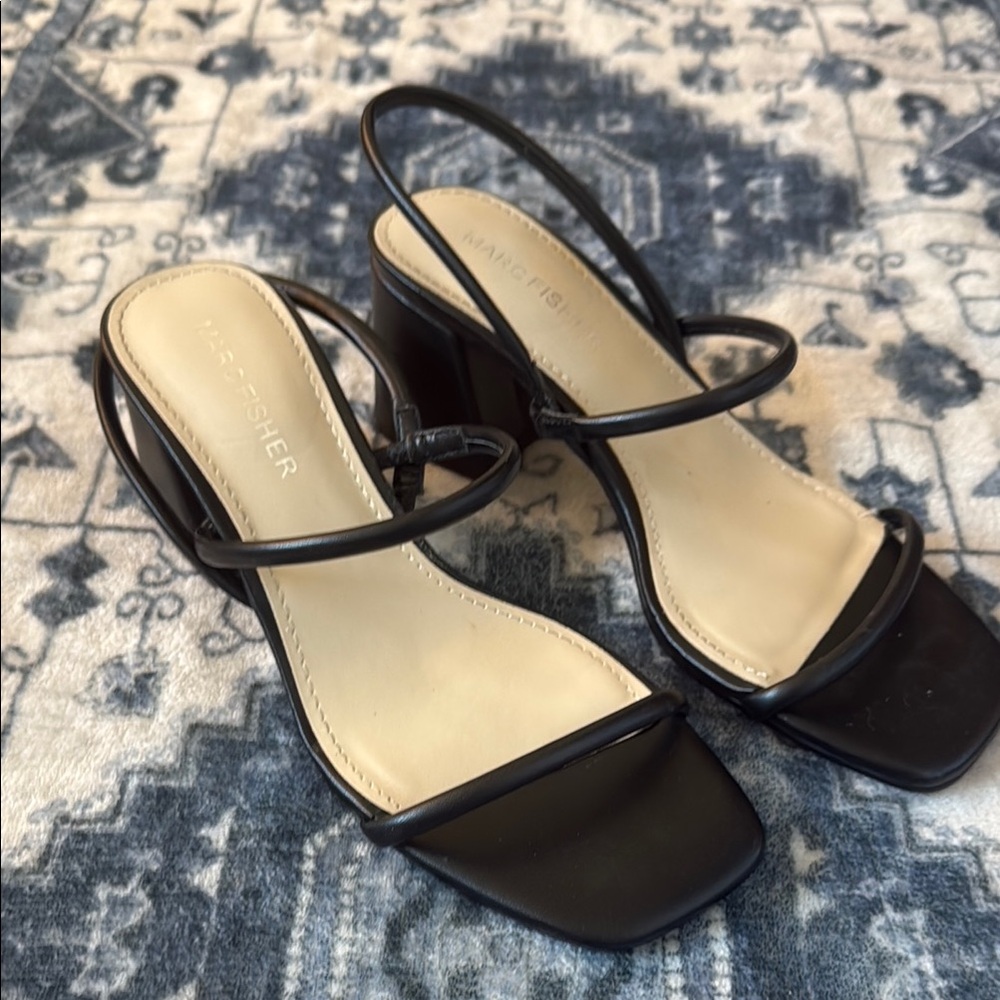 Marc Fisher Black Strappy Heels